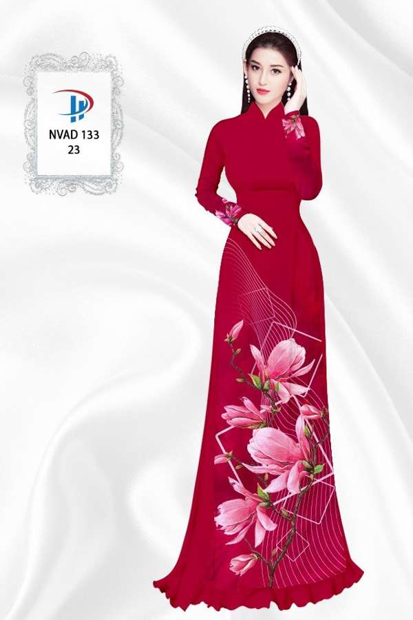 Vải Áo Dài Hoa In 3D AD NVAD133 19